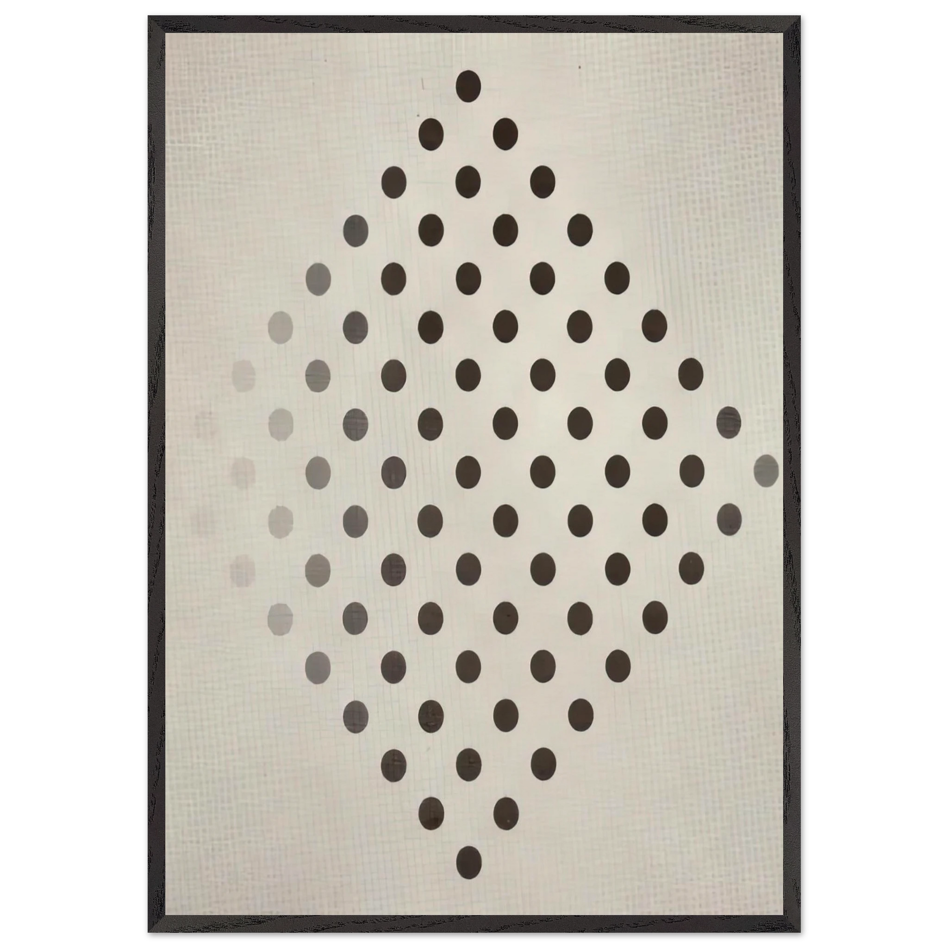 BLACK TO WHITE DISKS 1952 - Bridget Riley Framed Art Print – Black Wooden Frame - Default Title - -Framed Art Print