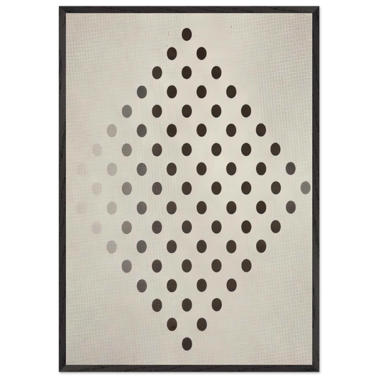 BLACK TO WHITE DISKS 1952 - Bridget Riley Framed Art Print – Black Wooden Frame - Default Title - -Framed Art Print