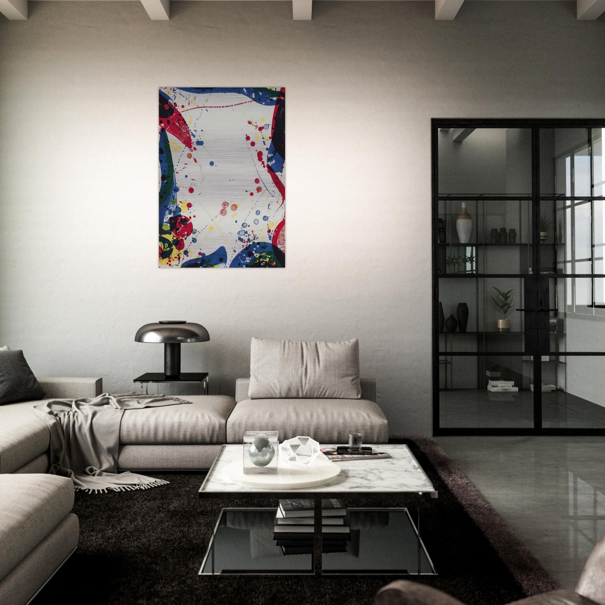 Sulfur Water - Sam Francis Brushed Aluminum Print - 70x100 cm / 28x40 inches | Sam Francis Aluminum Print | Sam Francis Prints