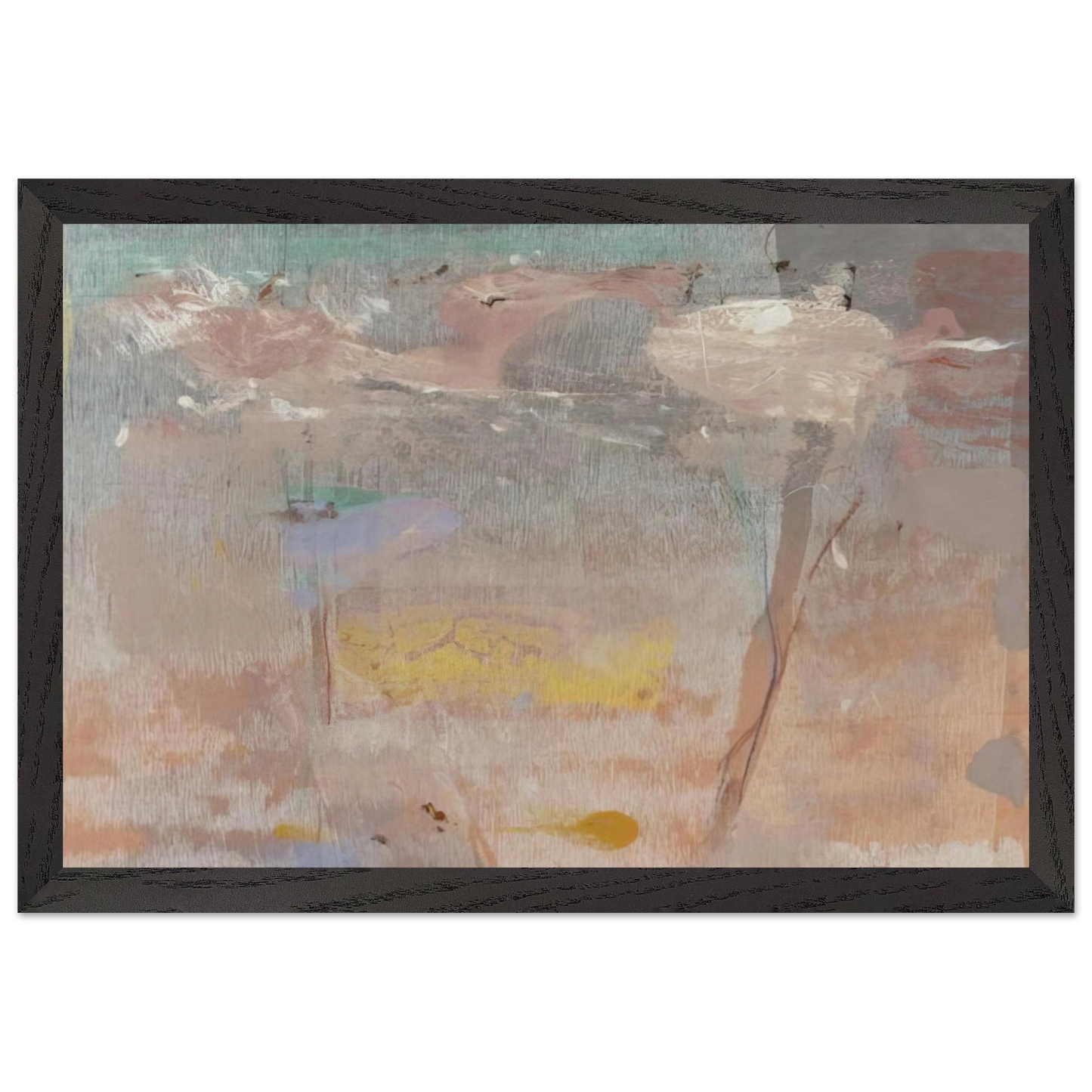 Helen Frankenthaler - Monotype I - 1981 Wall art - 15x20 cm / 6x8 inches - Premium Wooden Framed Poster With Fine Art Paper - White frame