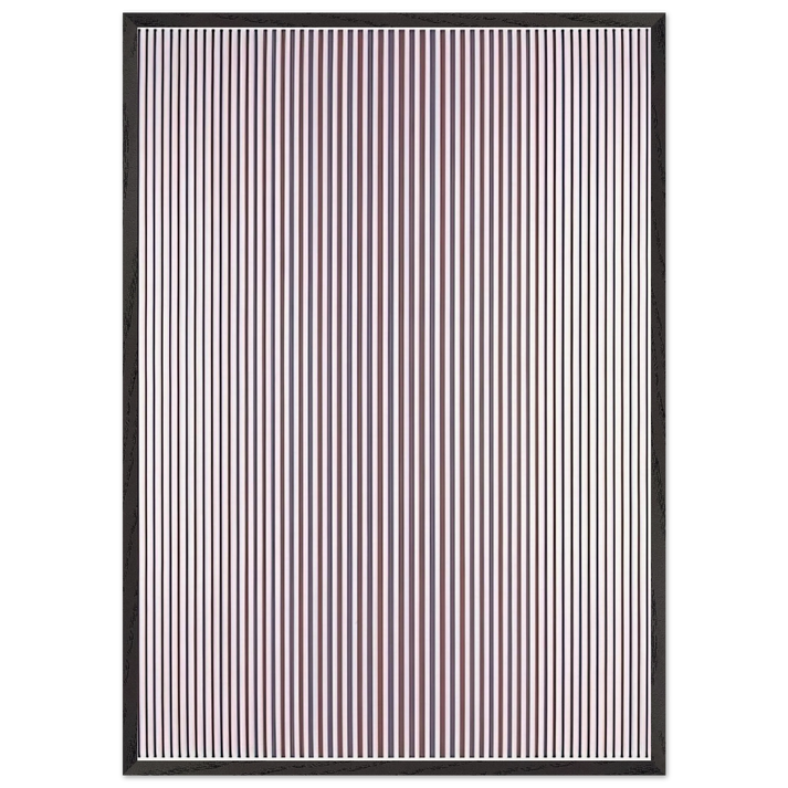 CHANT 2 1967 - Bridget Riley 70x100 cm / 28x40 inches Framed Art Print – Black Wooden Frame
