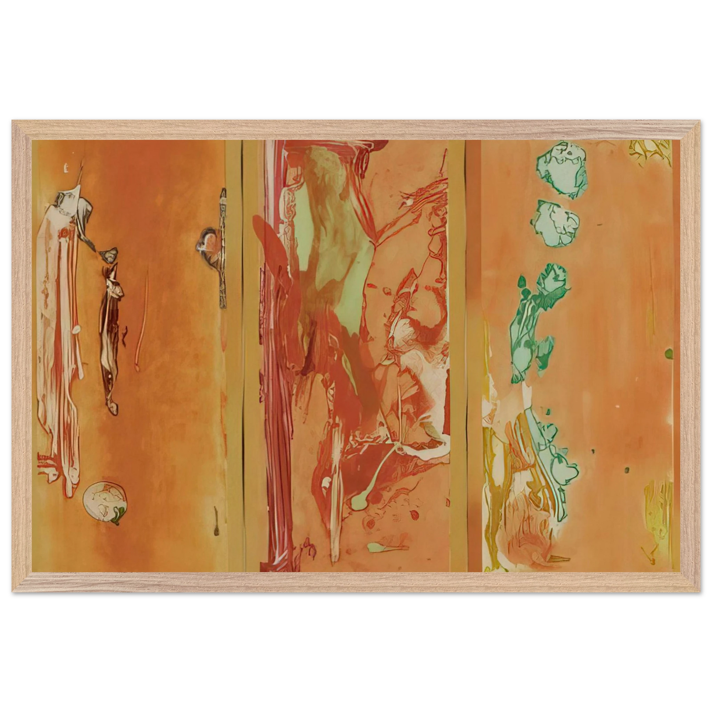 Helen Frankenthaler - Gateway - 1988 Wall art - 15x20 cm / 6x8 inches - Premium Wooden Framed Poster With Fine Art Paper - White frame