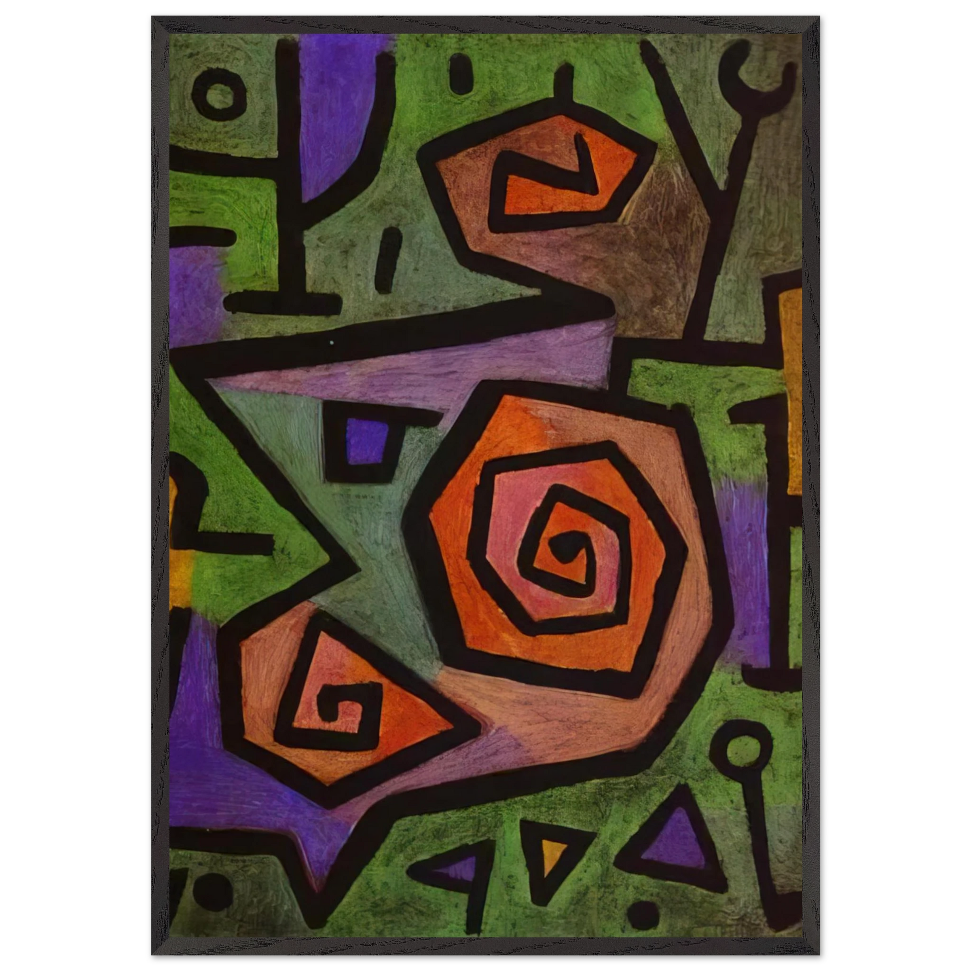 HEROIC ROSES 1938 - Paul Klee Framed Art Print – Black Wooden Frame - Default Title - -Framed Art Print