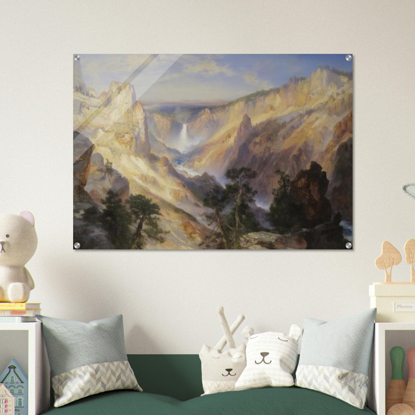 Grand Canyon of the Yellowstone, Wyoming - Thomas Moran Acrylic Print - 70x100 cm / 28x40″ inches