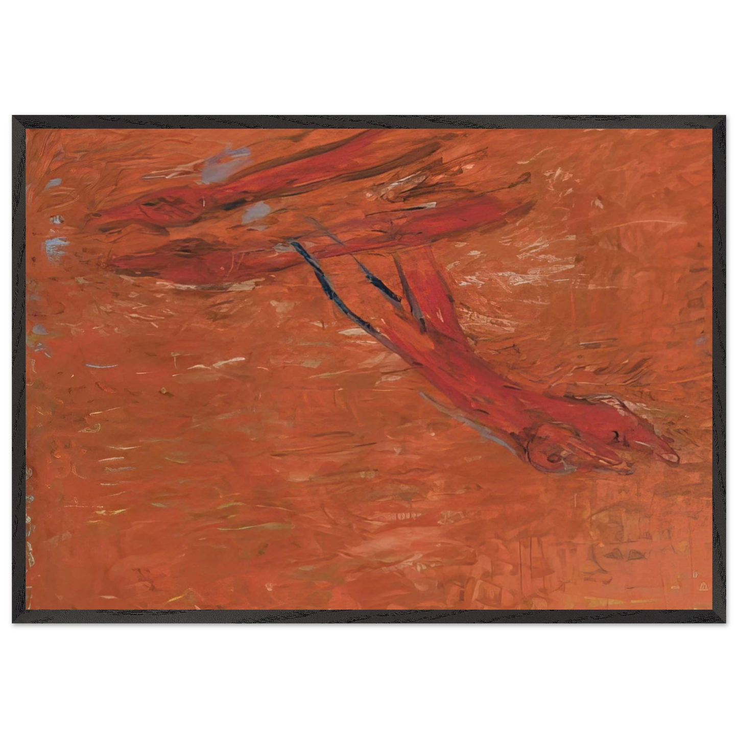 AUGUST 17TH 1998 - Susan Rothenberg Framed Art Print – Black Wooden Frame - Default Title - -Framed Art Print