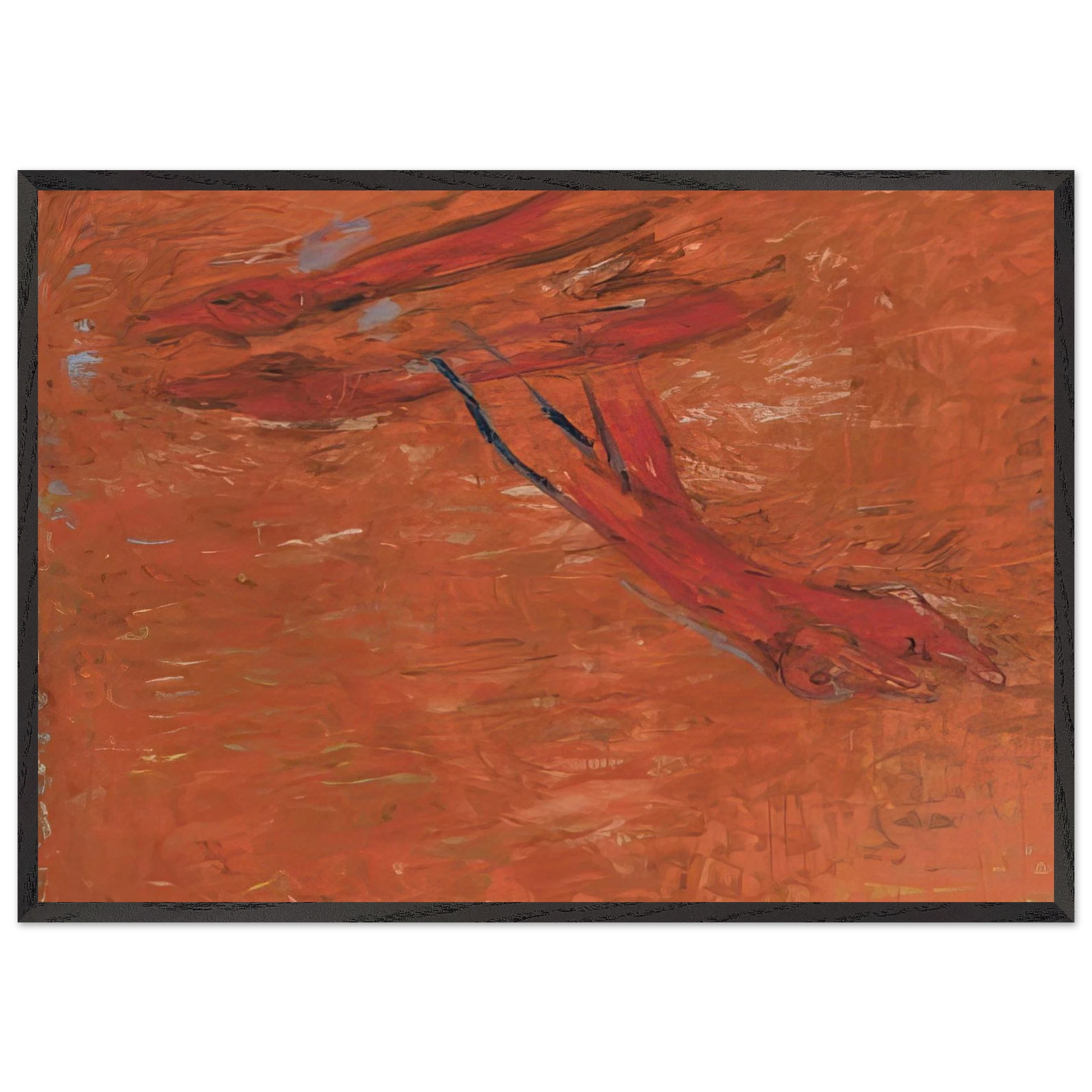 AUGUST 17TH 1998 - Susan Rothenberg Framed Art Print – Black Wooden Frame - Default Title - -Framed Art Print