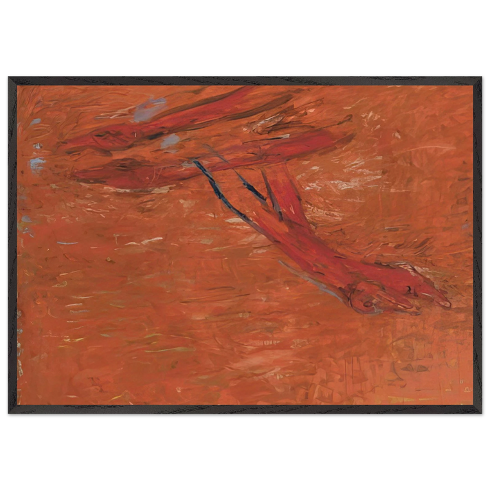 AUGUST 17TH 1998 - Susan Rothenberg 70x100 cm / 28x40 inches Framed Art Print – Black Wooden Frame