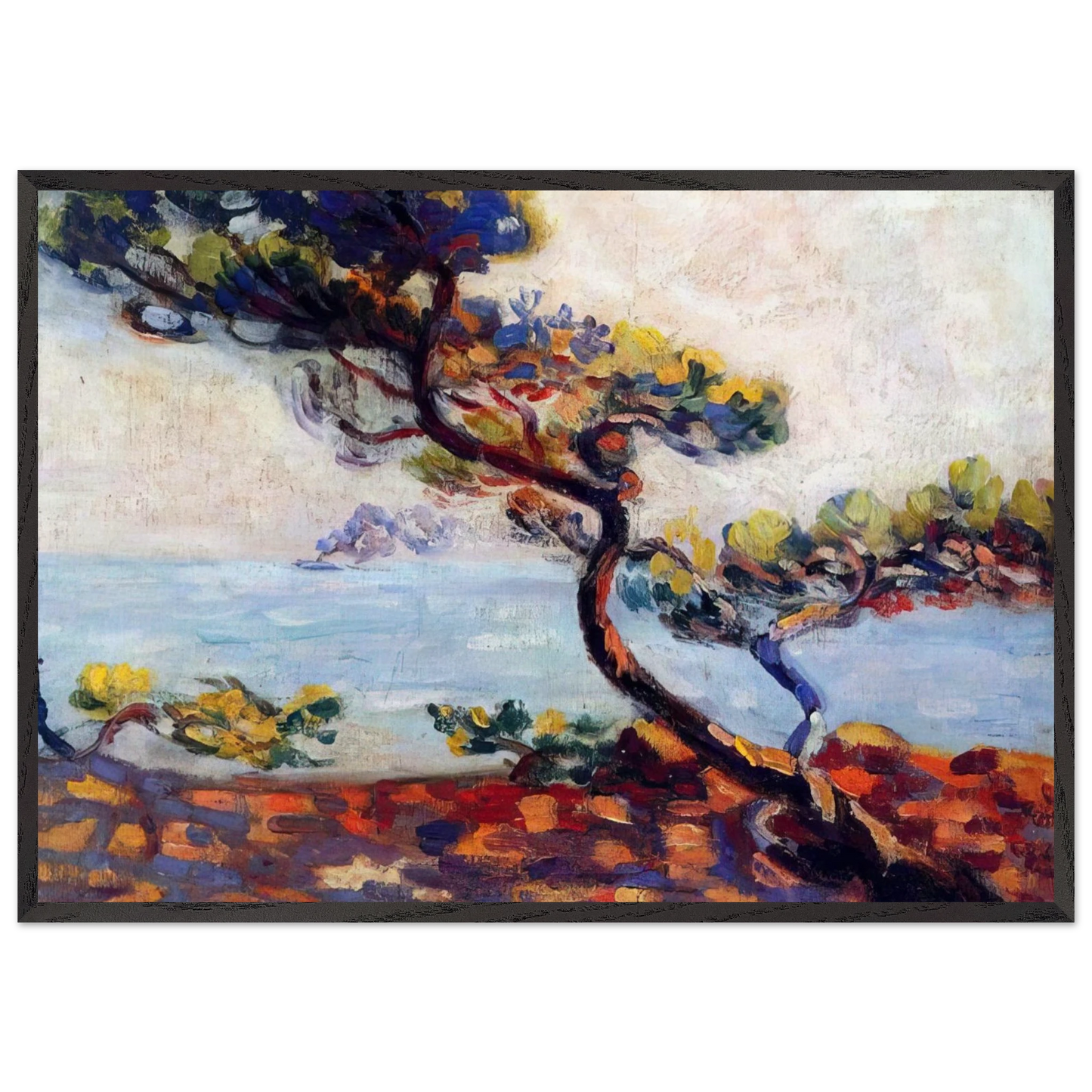 Dans le Midi - 1910 - Armand Guillaumin Framed Art Print – Black Wooden Frame - Default Title - -Framed Art Print