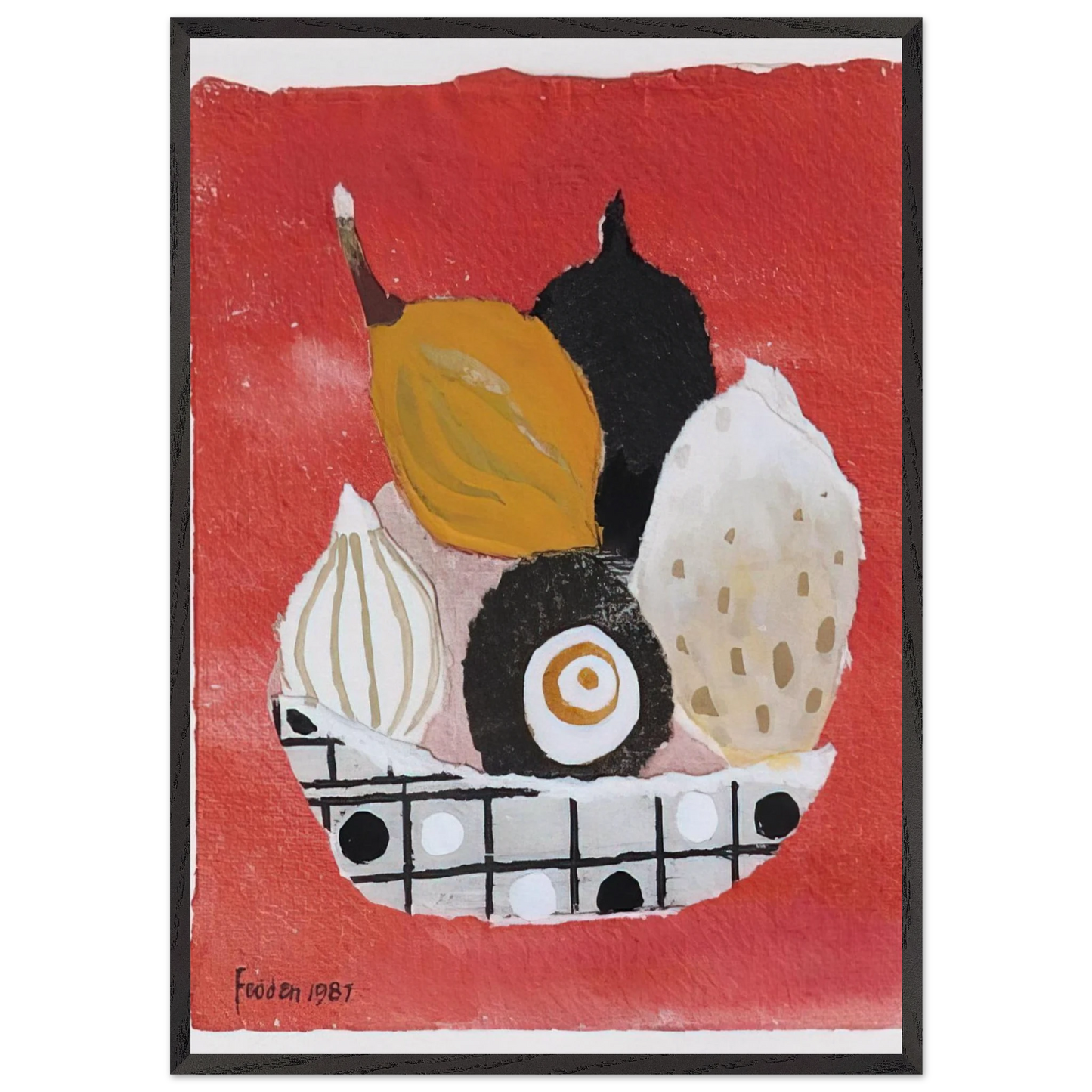 Still Life - 1981 - Mary Fedden Framed Art Print – Black Wooden Frame - Default Title - -Framed Art Print