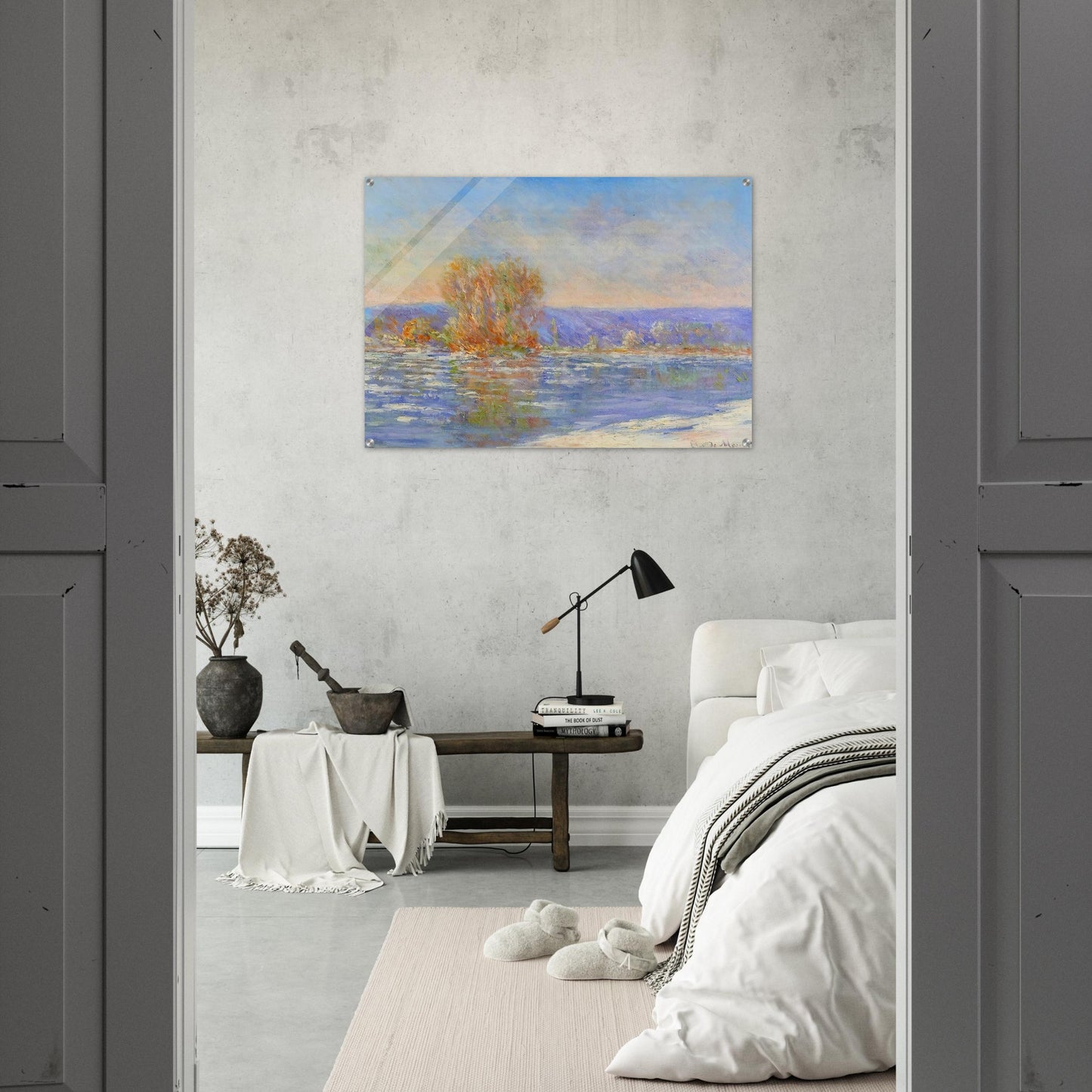 Floating Ice near Bennecourt - claude monet Acrylic Print - 70x100 cm / 28x40″ inches