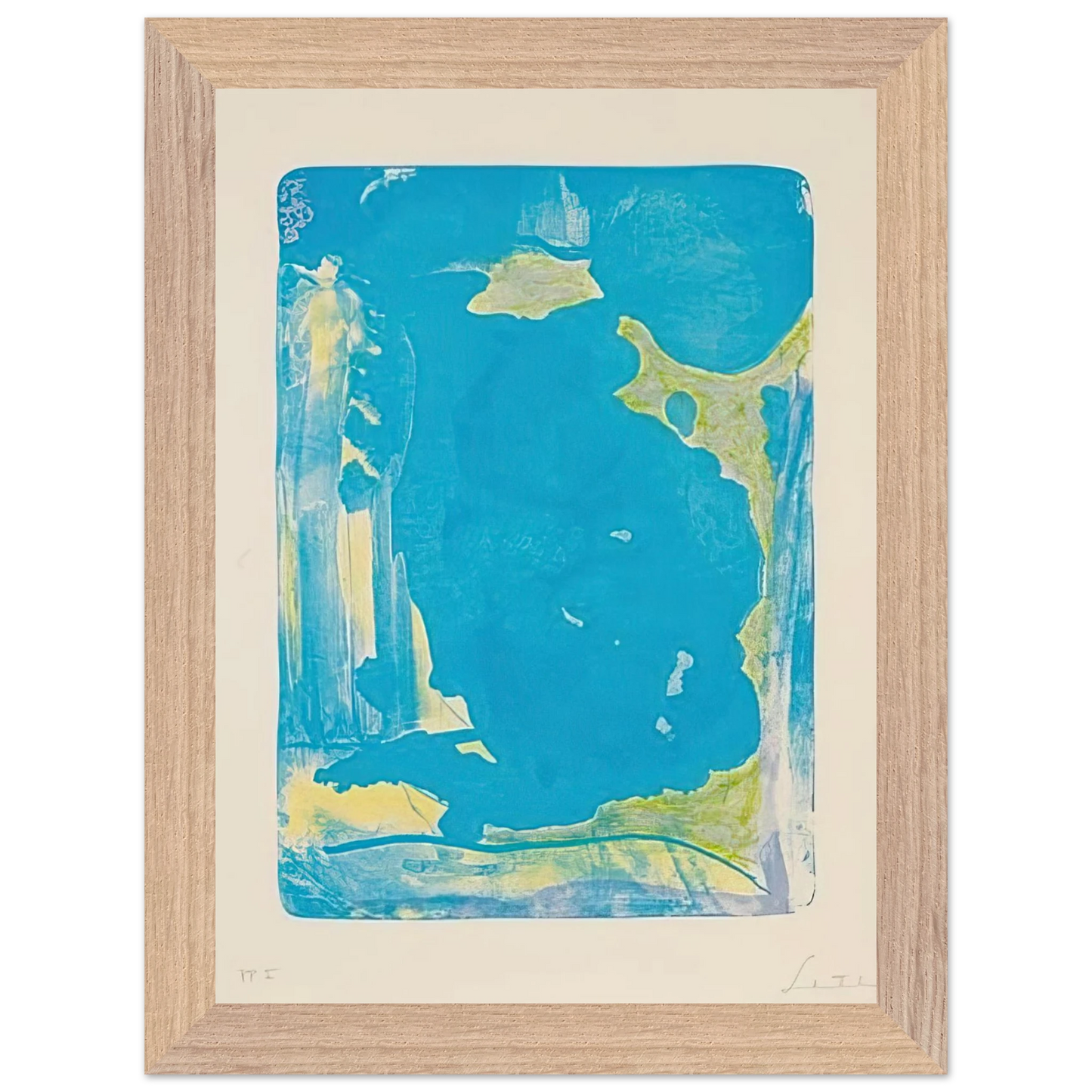 Helen Frankenthaler - Reflections IV - 1995 Wall art - 50x70 cm / 20x28 Inches - Fine Art Poster - -