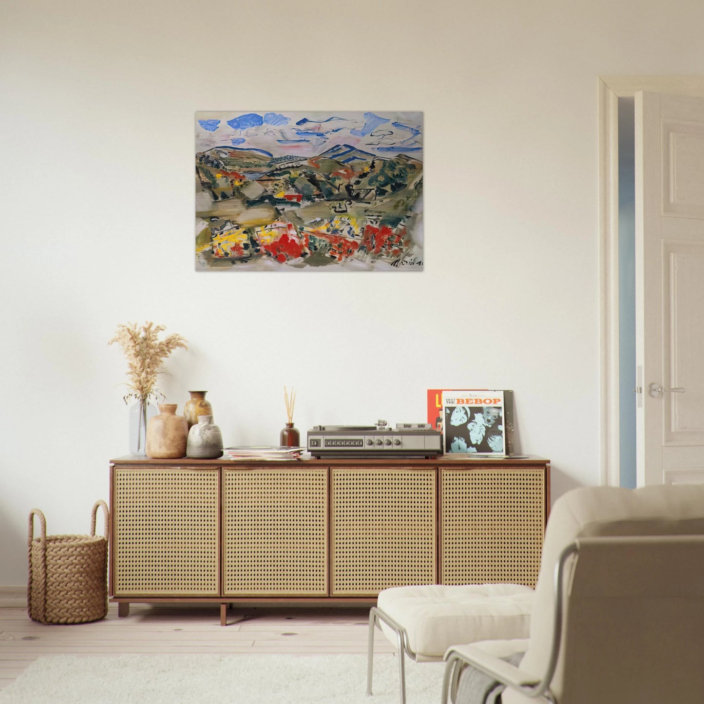 Tunk Mountains, Autumn, Maine - 1945 - John Marin Brushed Aluminum Print - 70x100 cm / 28x40 inches | John Marin Aluminum Print | John Marin Prints