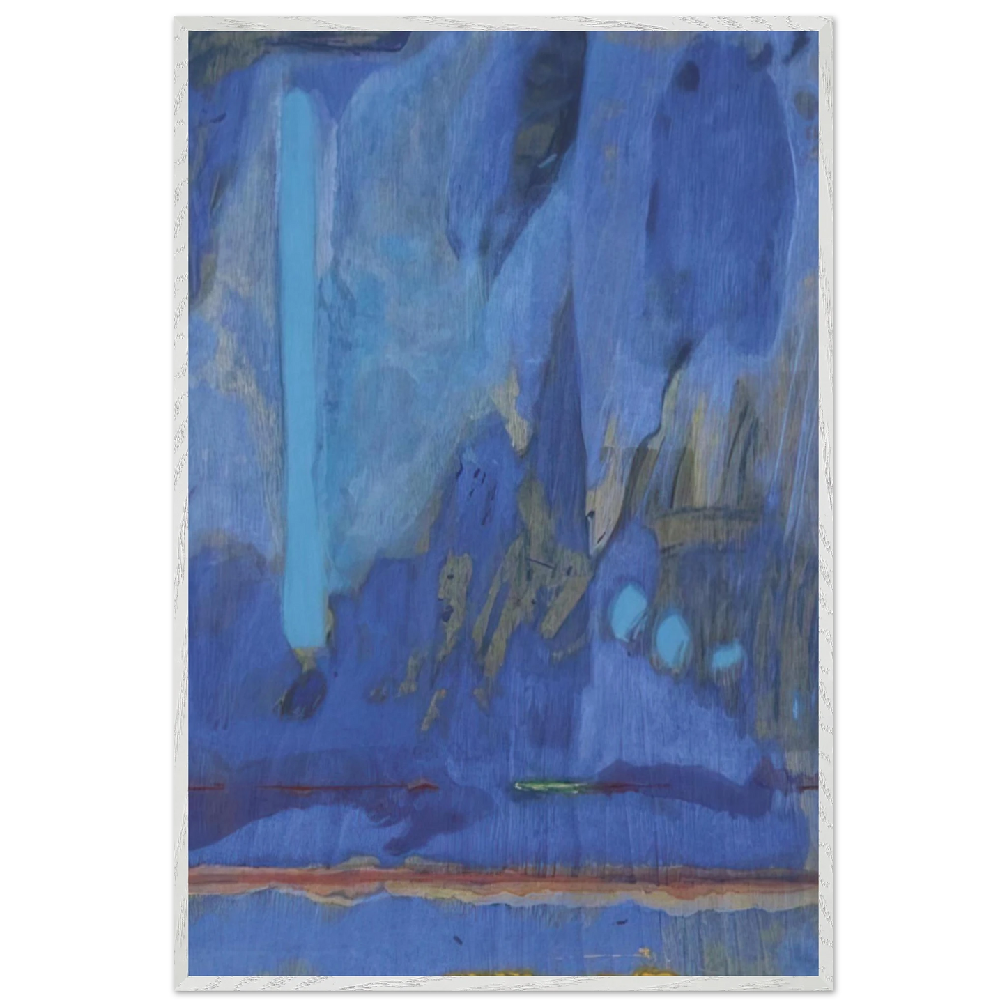 Helen Frankenthaler - Tales of Genji III - 1998 Wall art - 50x70 cm / 20x28 inches - Premium Wooden Framed Poster With Fine Art Paper - Black frame