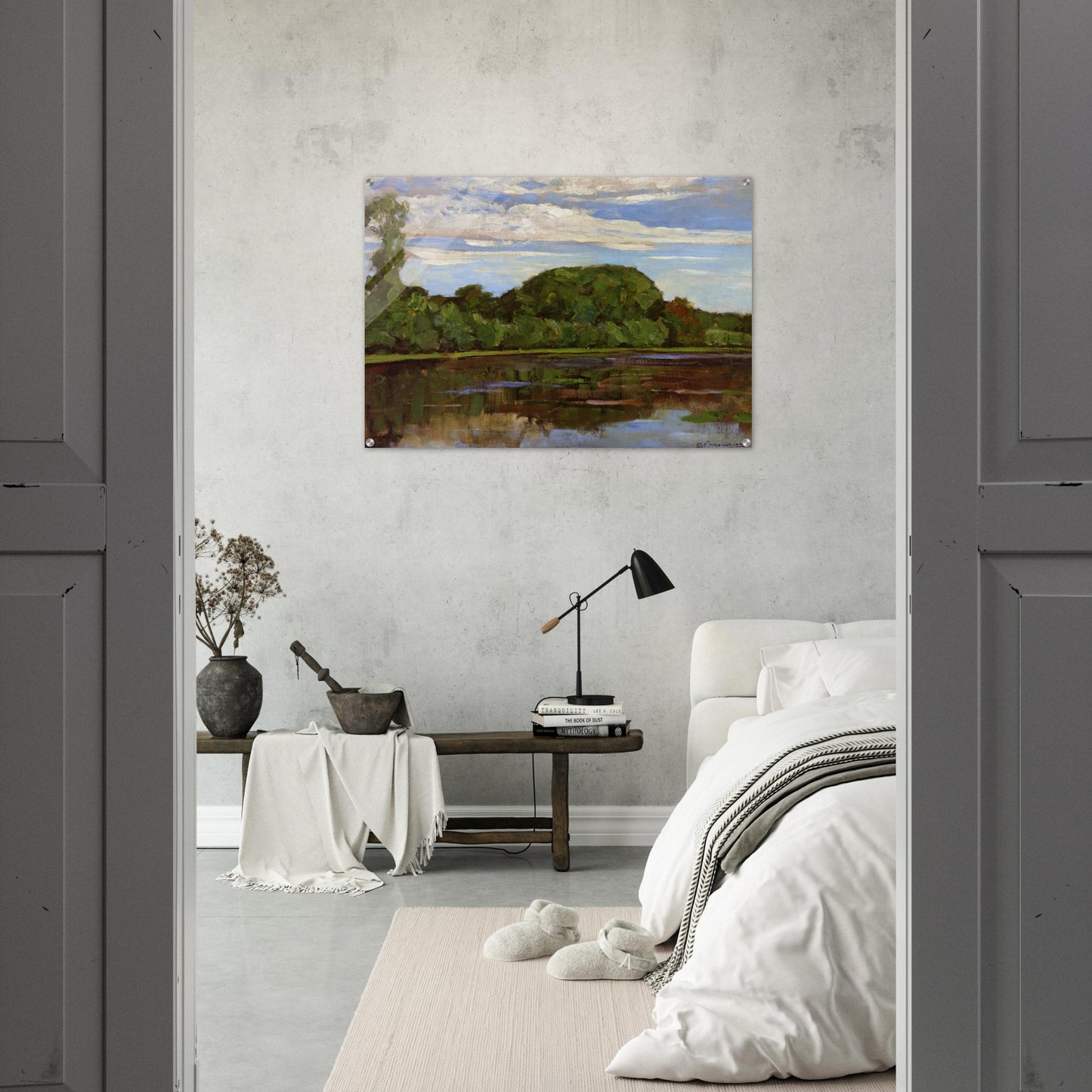 Geinrust Farm with Isolated Tree - Piet Mondrian Acrylic Print - 70x100 cm / 28x40″ inches