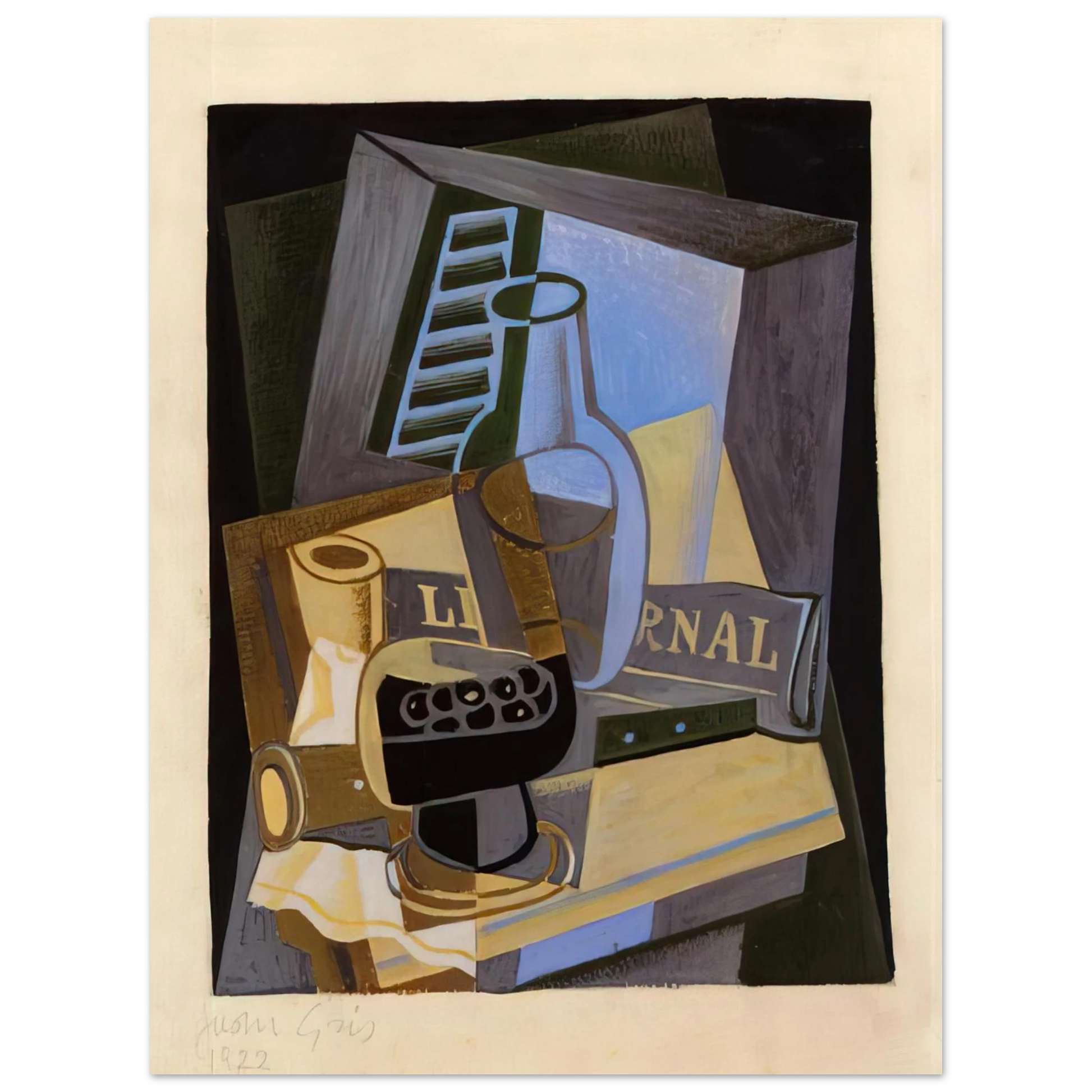 Juan Gris - STILL LIFE IN FRONT OF THE WIINDOW 1922 Fine Art Poster - Default Title