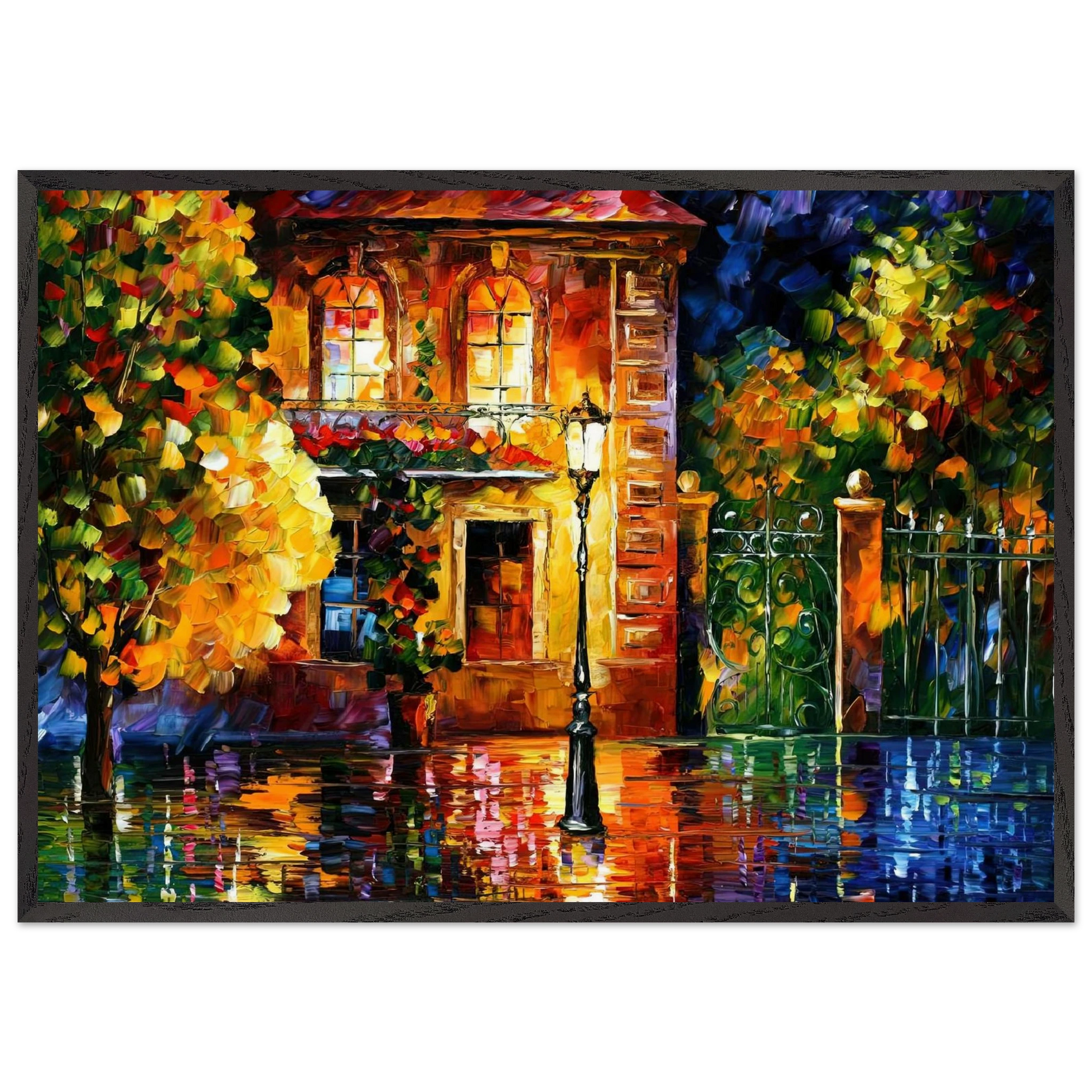Leonid Afremov N28 - Leonid Afremov Framed Art Print – Black Wooden Frame - Default Title - -Framed Art Print