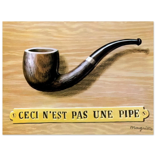 Rene Magritte - THE TREACHERY OF IMAGES THIS IS NOT A PIPE 1966 Fine Art Poster - Default Title