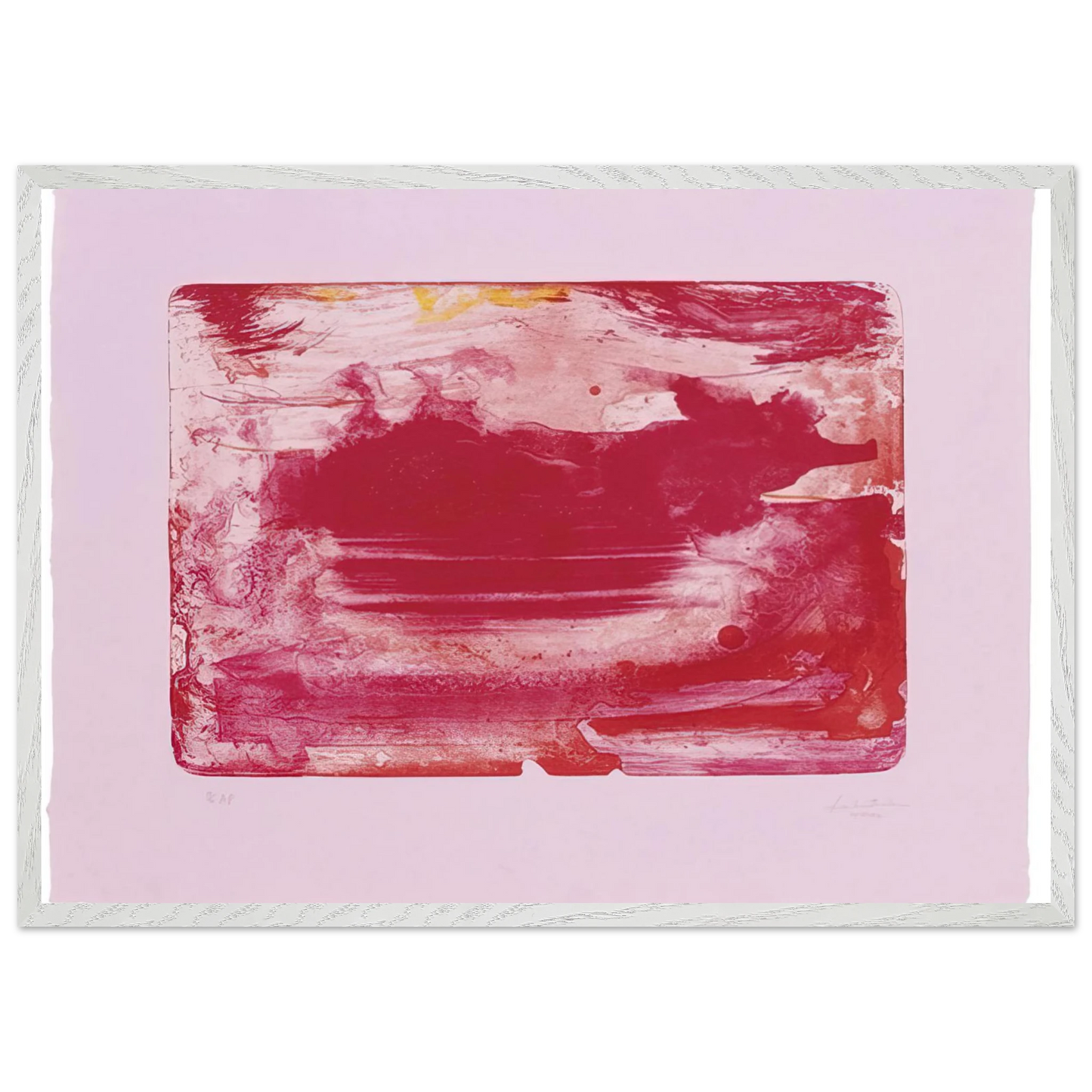 Helen Frankenthaler - The Red Sea - 1982 Wall art - 50x70 cm / 20x28 inches - Premium Wooden Framed Poster With Fine Art Paper - Wood frame