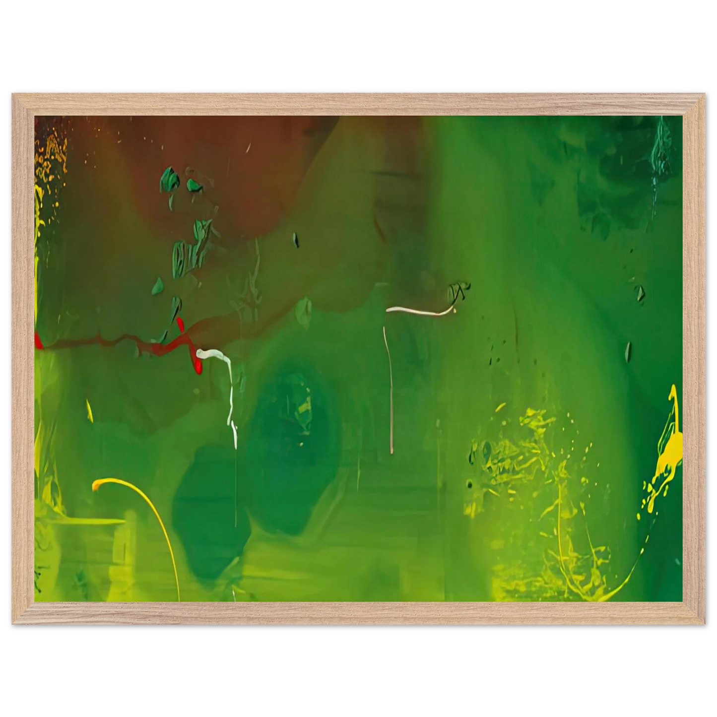 Helen Frankenthaler - Petroglyphs, 1990- Wall Art - 21x29.7 cm / 8x12" - Premium Wooden Framed Poster With Fine Art Paper - Wood frame