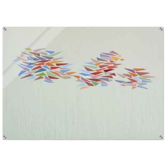 Bright Colors on Pale Green - 1976 - Robert Goodnough Acrylic Print - 70x100 cm / 28x40″ inches