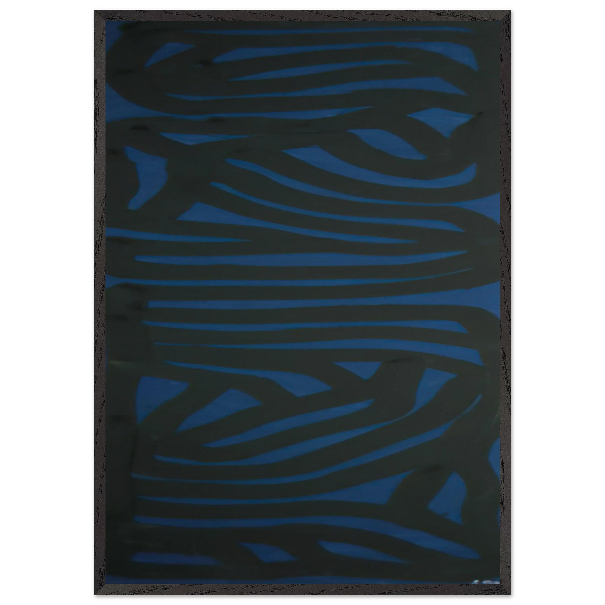Blue Vertical - Sol LeWitt Framed Art Print – Black Wooden Frame - Default Title - -Framed Art Print