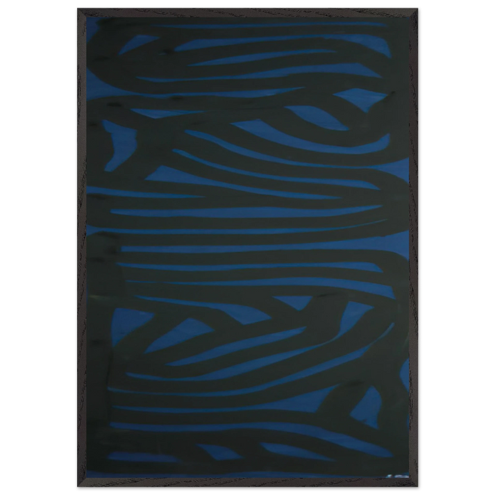 Blue Vertical - Sol LeWitt 70x100 cm / 28x40 inches Framed Art Print – Black Wooden Frame