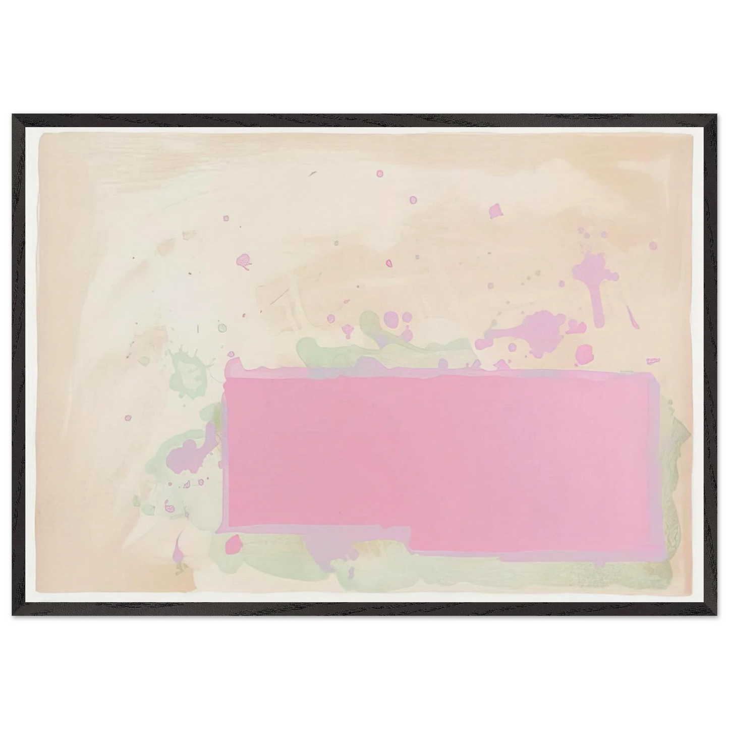 Orange-Pink-Green - 1971 - John Hoyland Framed Art Print – Black Wooden Frame - Default Title - -Framed Art Print