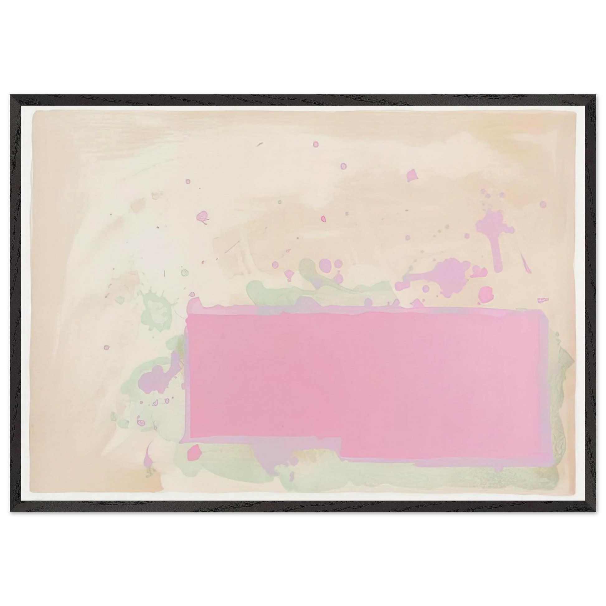 Orange-Pink-Green - 1971 - John Hoyland Framed Art Print – Black Wooden Frame - Default Title - -Framed Art Print