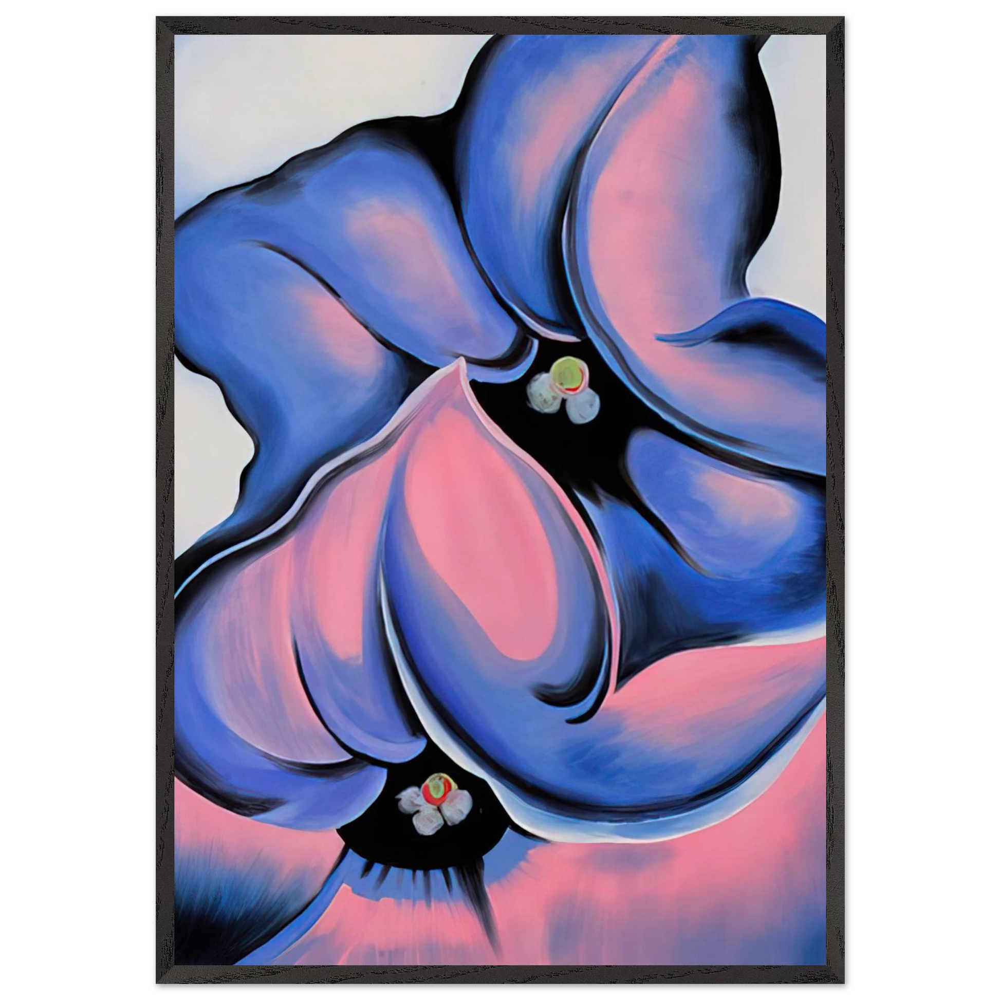 Purple Petunia - Georgia OKeeffe 70x100 cm / 28x40 inches Framed Art Print – Black Wooden Frame