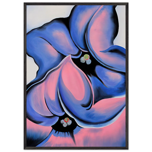 Purple Petunia - Georgia OKeeffe Framed Art Print – Black Wooden Frame - Default Title - -Framed Art Print