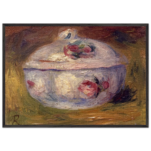 Sugar Bowl - Pierre-Auguste Renoir 70x100 cm / 28x40 inches Framed Art Print – Black Wooden Frame