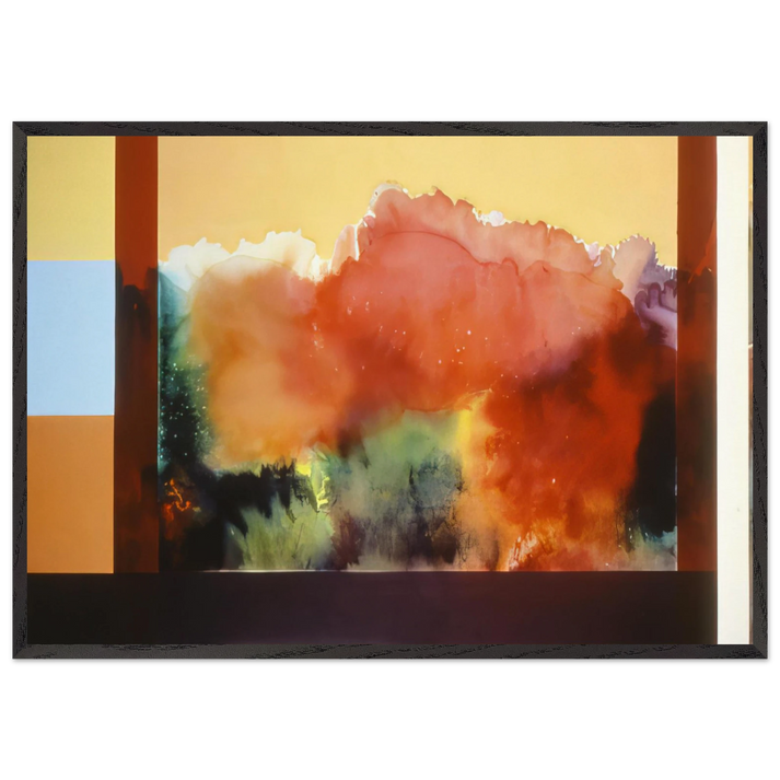 For The Gypsy and His Daughter - 1985 - Ronnie Landfield 70x100 cm / 28x40 inches Framed Art Print – Black Wooden Frame