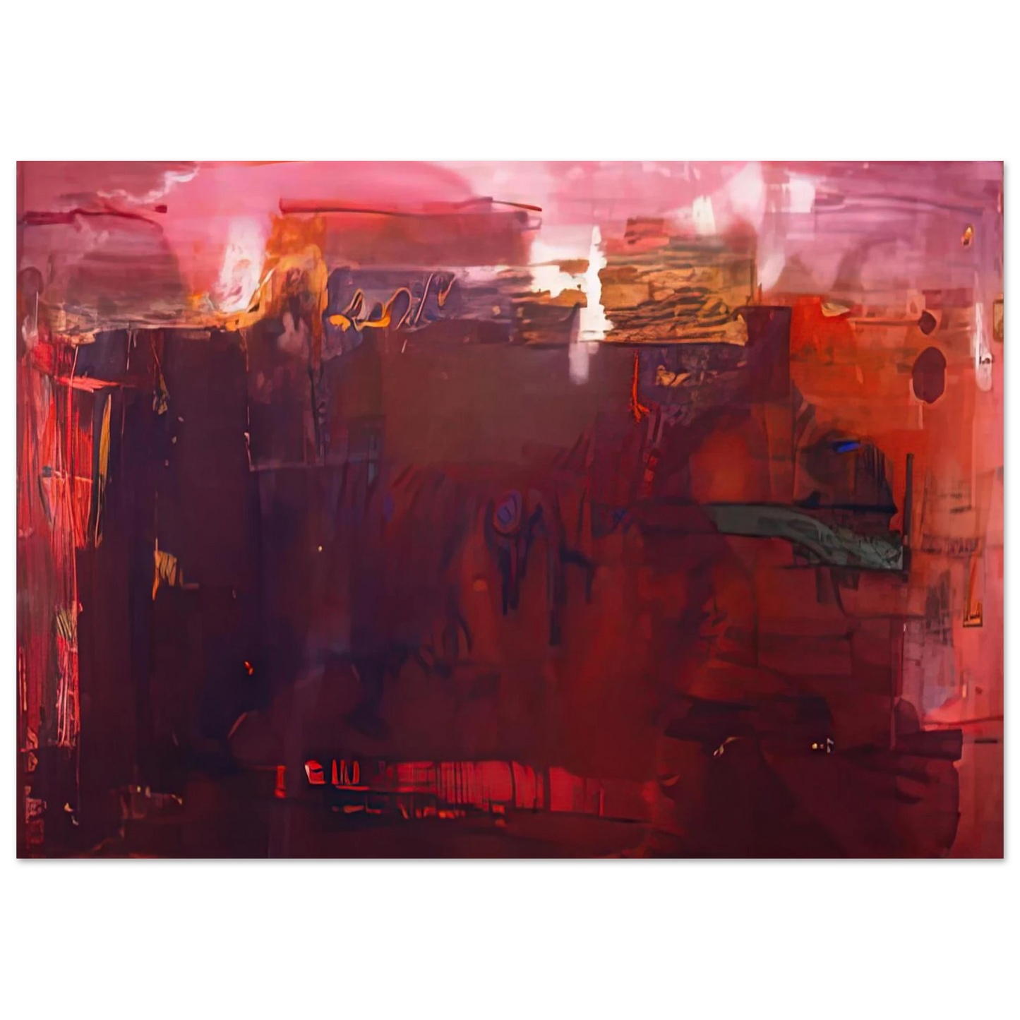 Helen Frankenthaler - Carousel, 1979- Wall Art - 21x29.7 cm / 8x12" - Premium Wooden Framed Poster With Fine Art Paper - White frame