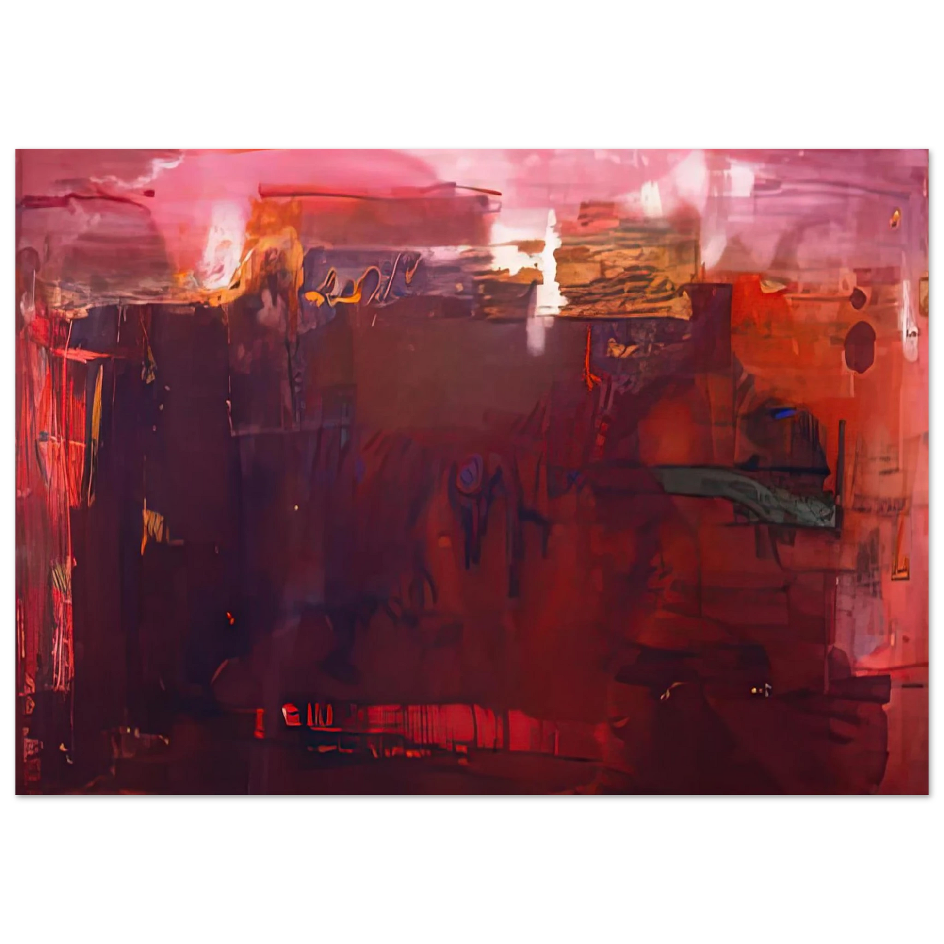 Helen Frankenthaler - Carousel, 1979- Wall Art - 21x29.7 cm / 8x12" - Premium Wooden Framed Poster With Fine Art Paper - White frame