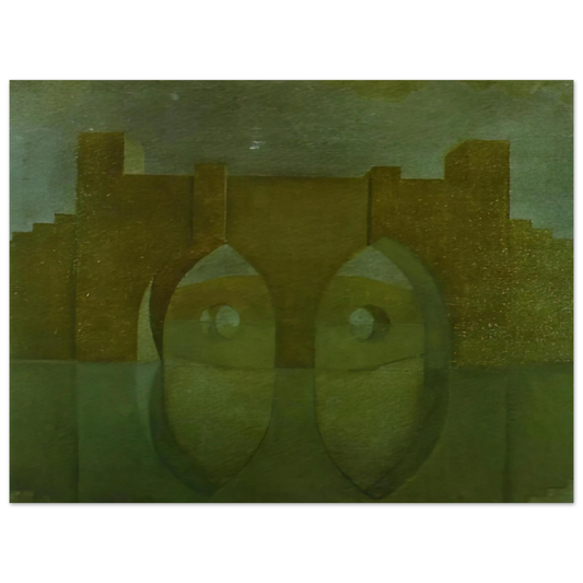 Salvador Dali - UNTITLED BRIDGE WITH REFLECTIONS SKETCH FOR A DUAL IMAGE PICTURE UNFINISHED Fine Art Poster - Default Title