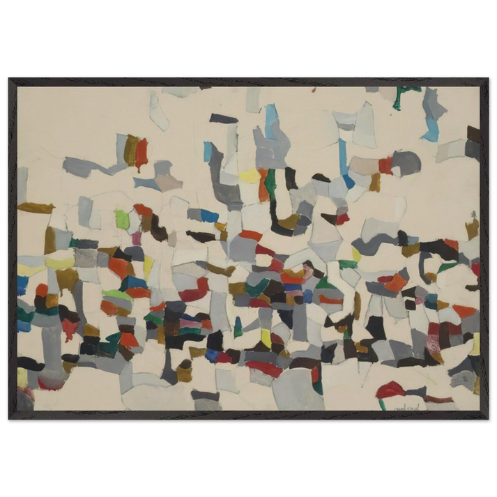 Untitled Composition - 1957 - Robert Goodnough 70x100 cm / 28x40 inches Framed Art Print – Black Wooden Frame
