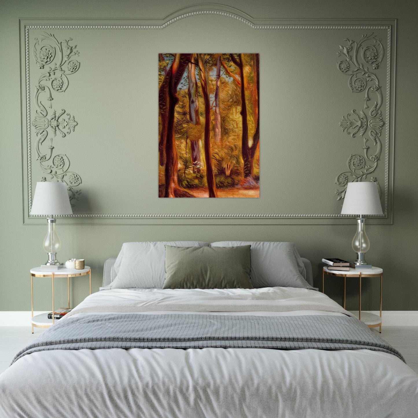 LANDSCAPE OF CASCINE - Giorgio de Chirico Brushed Aluminum Print - 70x100 cm / 28x40 inches | Giorgio de Chirico Aluminum Print | Giorgio de Chirico Prints