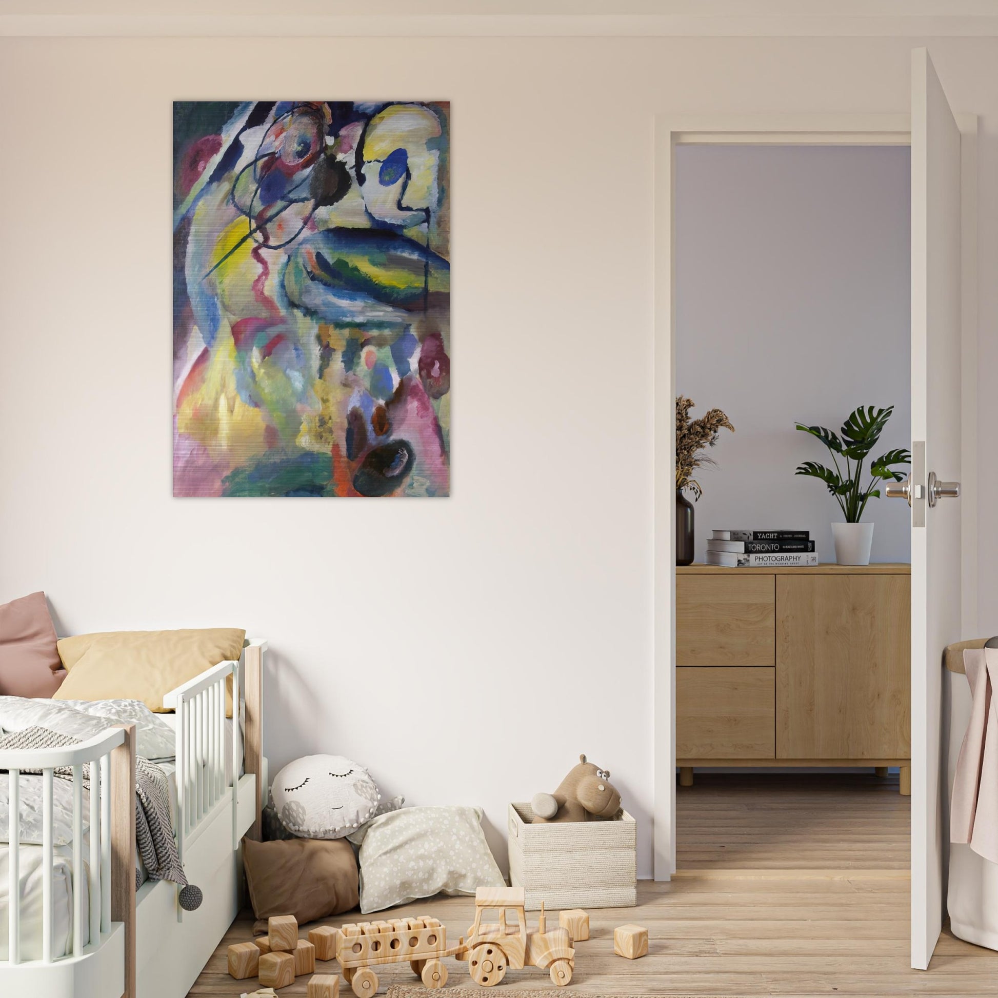 PICTURE WITH A CIRCLE 1911 - Wassily Kandinsky Brushed Aluminum Print - 70x100 cm / 28x40 inches | Wassily Kandinsky Aluminum Print | Wassily Kandinsky Prints