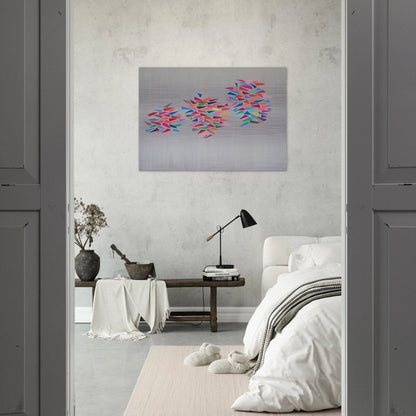 Colors on Gray - 1976 - Robert Goodnough Brushed Aluminum Print - 70x100 cm / 28x40 inches | Robert Goodnough Aluminum Print | Robert Goodnough Prints