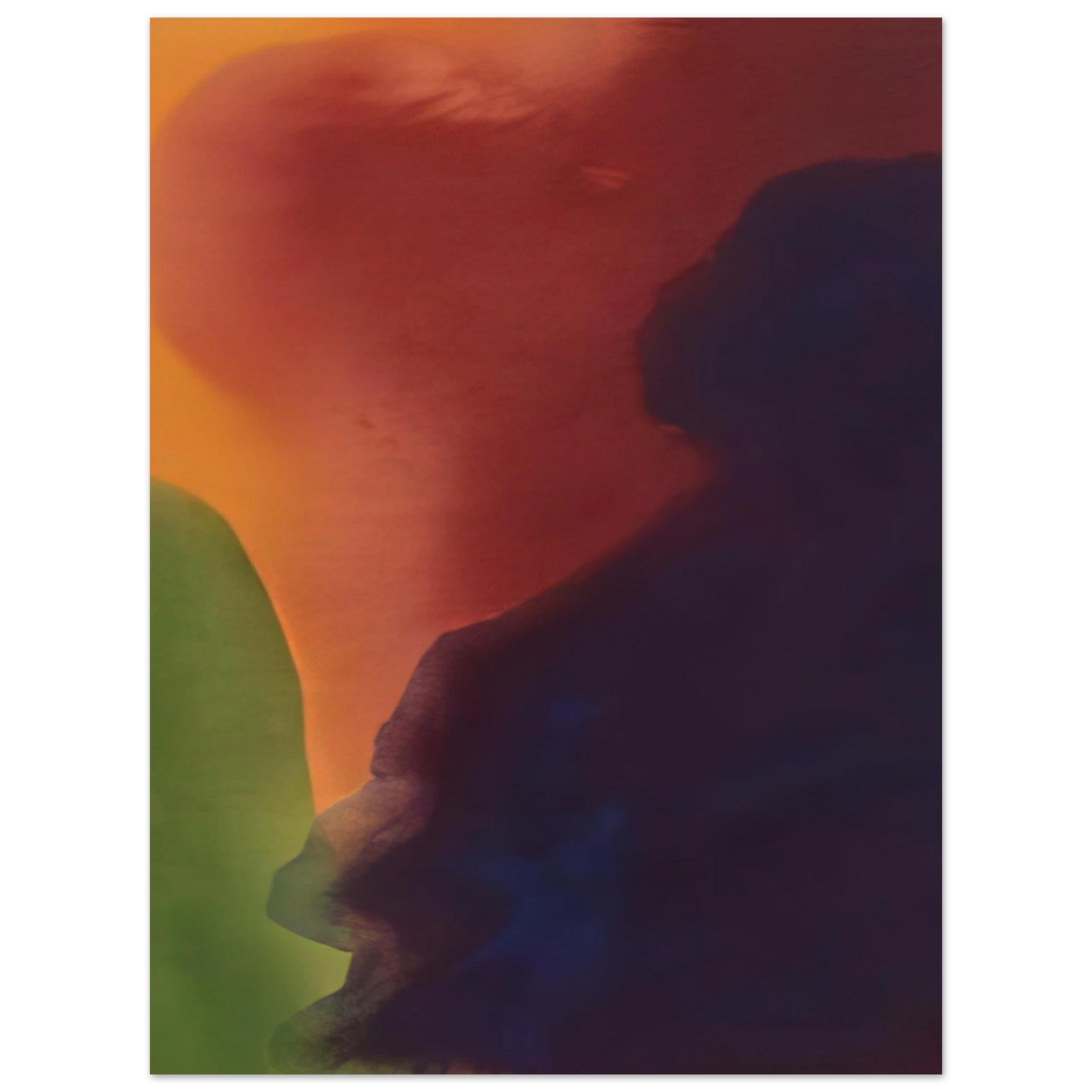 Helen Frankenthaler - Blue Atmosphere III - 1963 Wall art - 40x50 cm / 16x20 inches - Premium Wooden Framed Poster With Fine Art Paper - Wood frame
