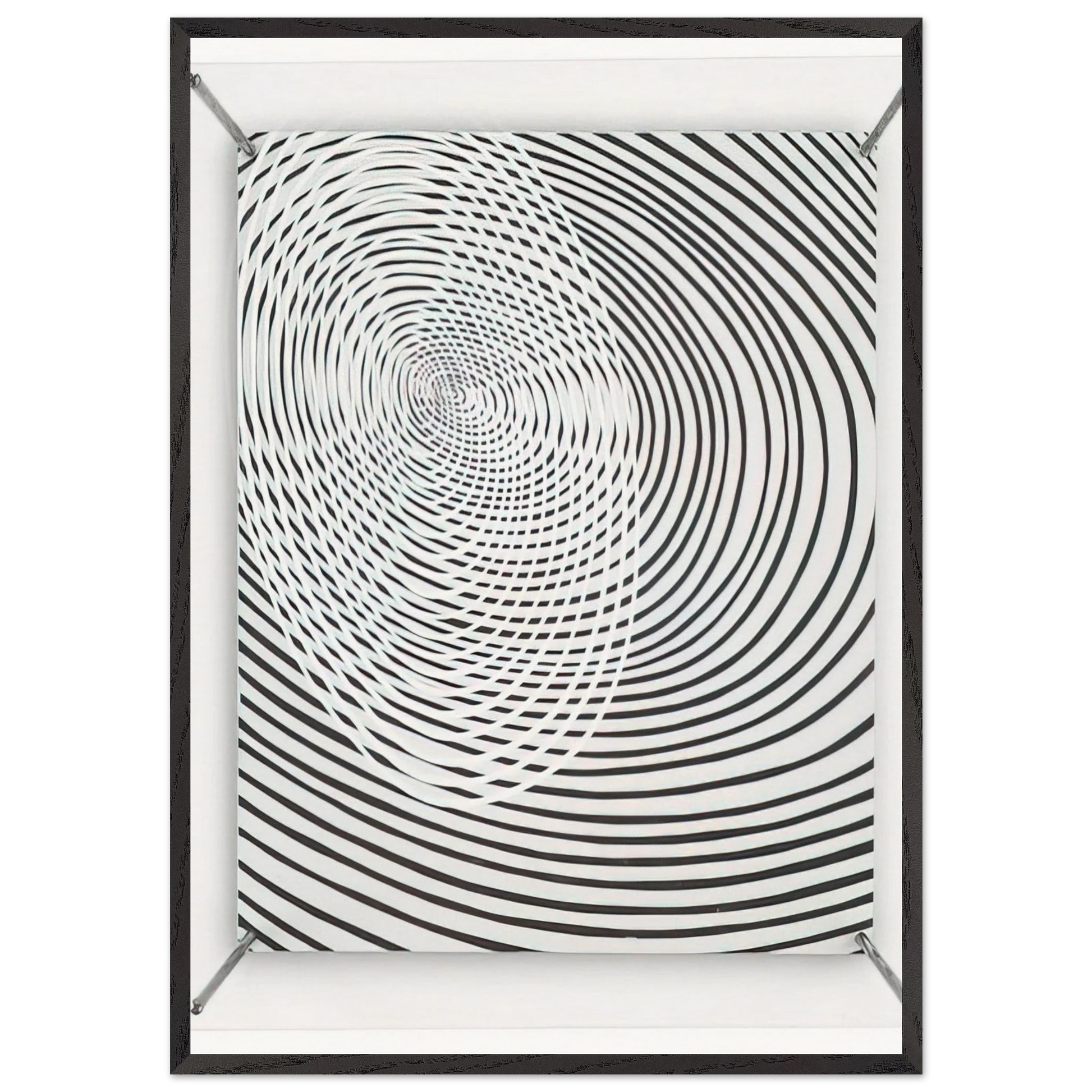 SPIRALES 1967 - Jesus Rafael Soto Framed Art Print – Black Wooden Frame - Default Title - -Framed Art Print