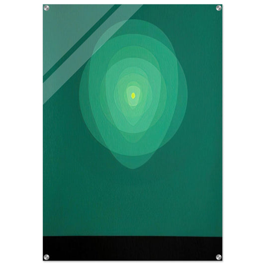 Green Mandala - 1969 - Clarence Holbrook Carter Acrylic Print - 70x100 cm / 28x40″ inches | Clarence Holbrook Carter Wall Art | Clarence Holbrook Carter Prints