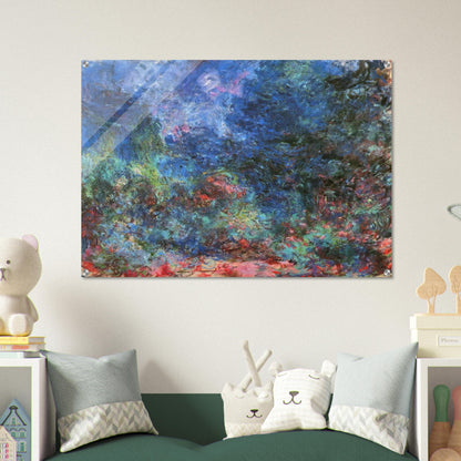 The House at Giverny Viewed from the Rose Garden - claude monet Acrylic Print - 70x100 cm / 28x40″ inches