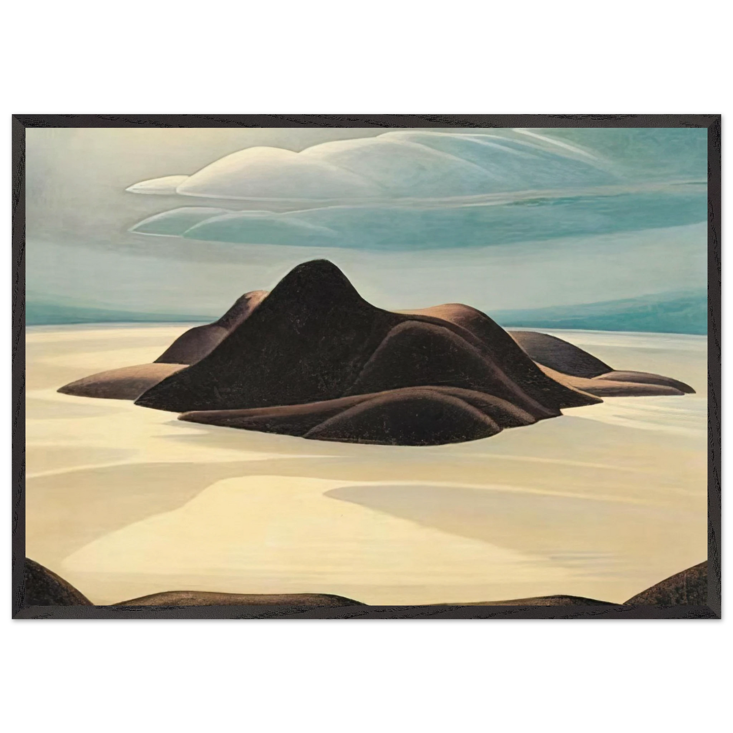 Pic Island Lake Superior - 1924 - Lawren Harris Framed Art Print – Black Wooden Frame - Default Title - -Framed Art Print