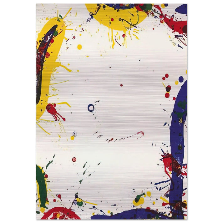Upper Yellow II  Lembark L73  - Sam Francis Brushed Aluminum Print - 70x100 cm / 28x40 inches | Sam Francis Aluminum Print | Sam Francis Prints