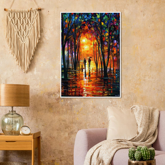 Leonid Afremov Wooden Framed Print - 11x14 inches / 27x35 cm - Black frame