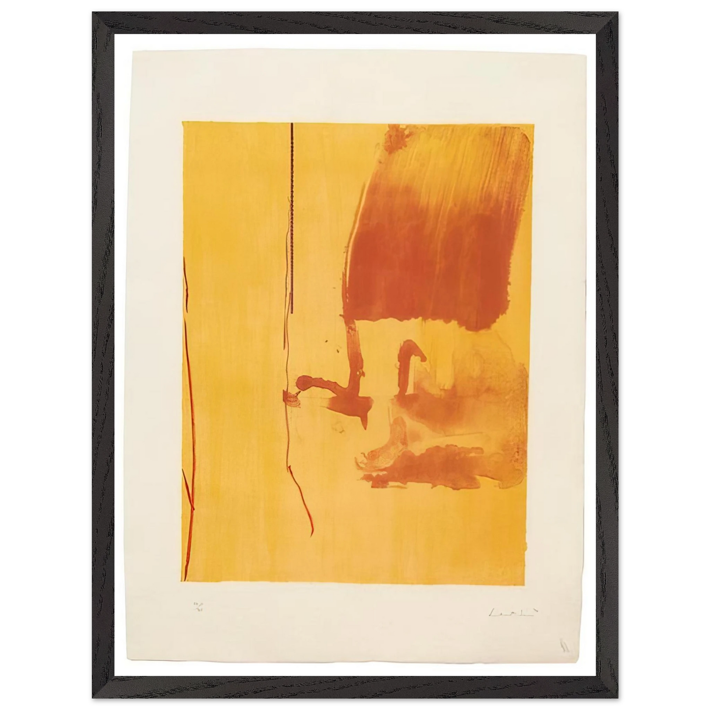 Helen Frankenthaler - Harvest - 1976 Wall art - 45x60 cm / 18x24 inches - Premium Wooden Framed Poster With Fine Art Paper - Black frame