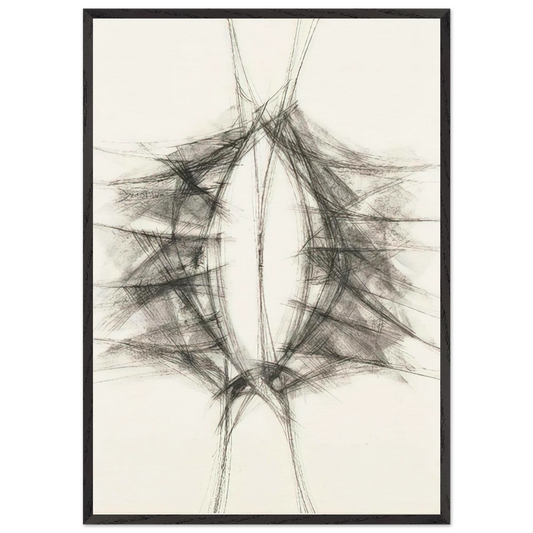 Untitled - Art Informel N1 - Manuel Rivera Framed Art Print – Black Wooden Frame - Default Title - -Framed Art Print