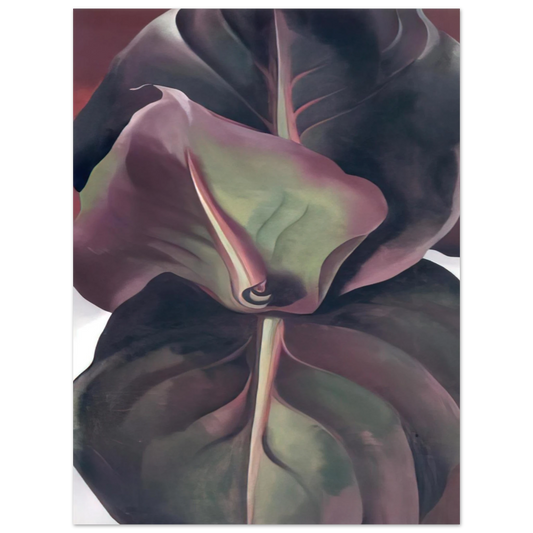Georgia O'Keeffe - Canna Leaves Fine Art Poster - 13x18 cm / 5x7 inches