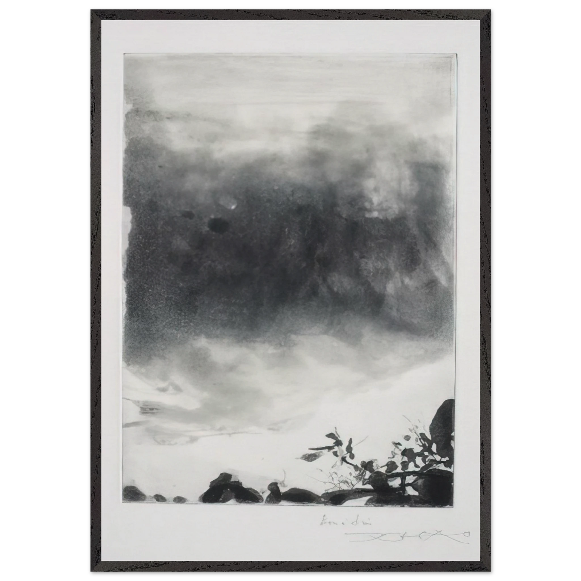 PROUSTIANA 1991 - Zao Wou-Ki Framed Art Print – Black Wooden Frame - Default Title - -Framed Art Print